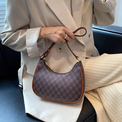 Vintage PU Leather Underarm Bag for Women Handbags
