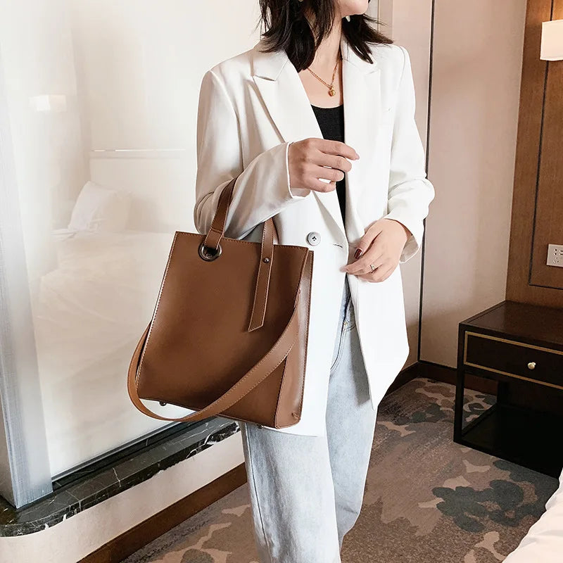 Vintage Shoulder Bags for Women Bucket Bags Casual Crossbody Bag Large Tote Bag