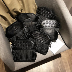 Vintage Rivet Female Bags Retro Shoulder Crossbody Bags