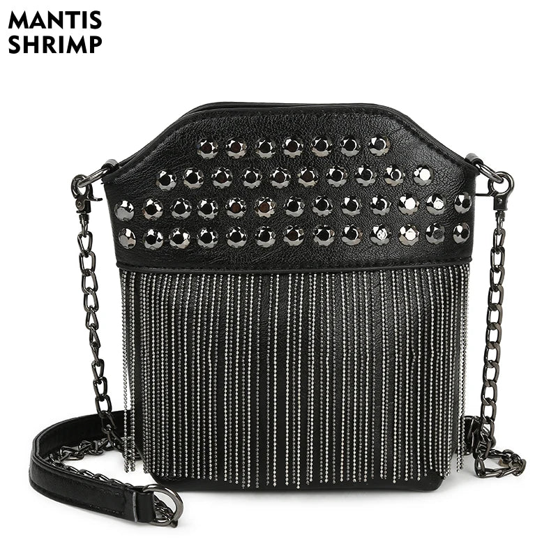 Vintage Rivet Female Bags Retro Shoulder Crossbody Bags