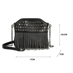 Vintage Rivet Female Bags Retro Shoulder Crossbody Bags