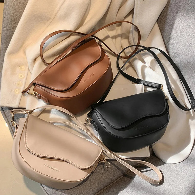 Vintage Women's Saddle Shoulder Bag Crossbody Handbag Purse