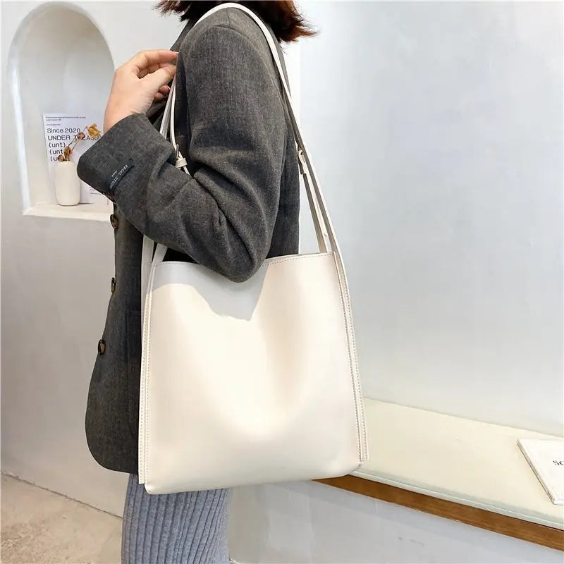 Vintage High Capacity Women's Messenger Bag PU Leather Tote Handbag