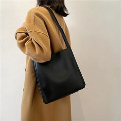 Vintage High Capacity Women's Messenger Bag PU Leather Tote Handbag