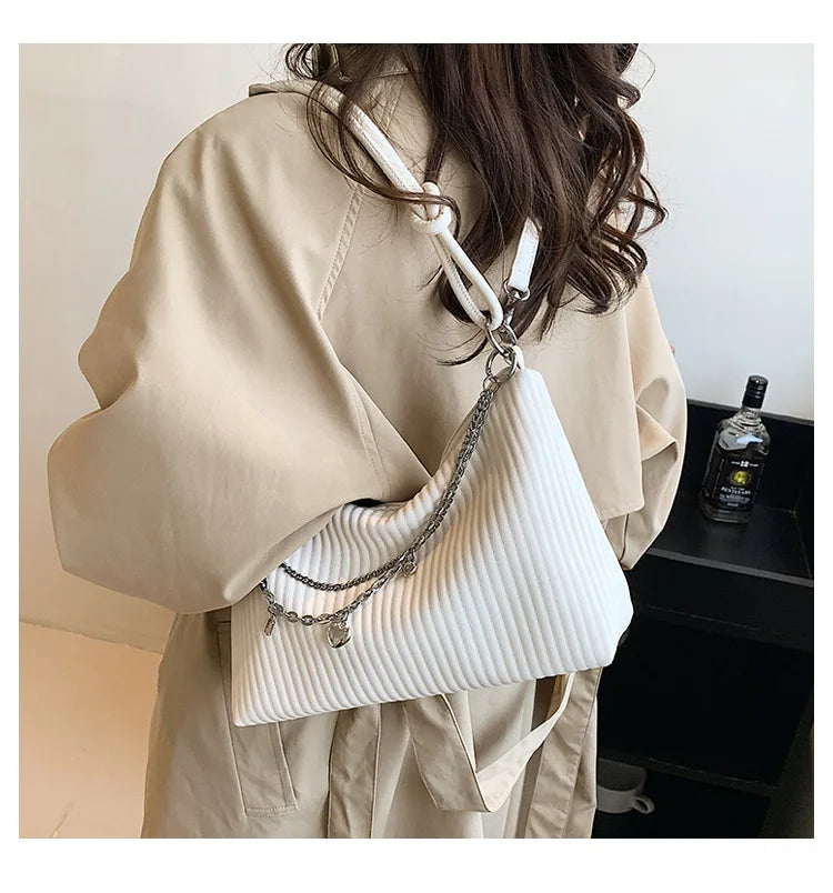 Vintage High Crossbody Bag PU Leather Large Capacity Tote Bags For Women