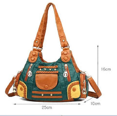 Vintage High Leather Handbags Female Bag Ladies Hand Bags for Women