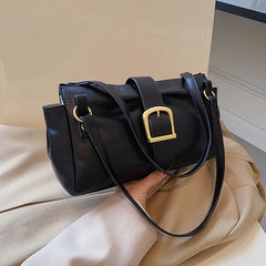 Vintage High-capacity Women's Handbag Purse 2002 PU Leather Shopping Bag