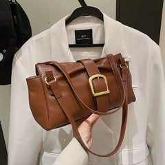 Vintage High-capacity Women's Handbag Purse 2002 PU Leather Shopping Bag