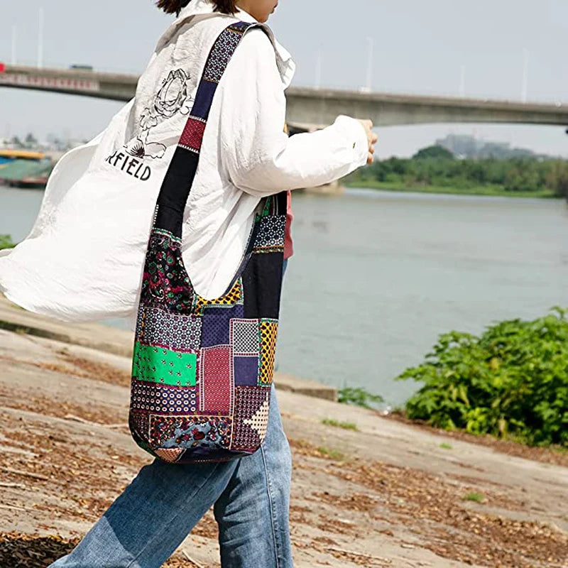 Vintage Hippy Hippie Bohemian Bag Crossbody Cotton Women's Handbags