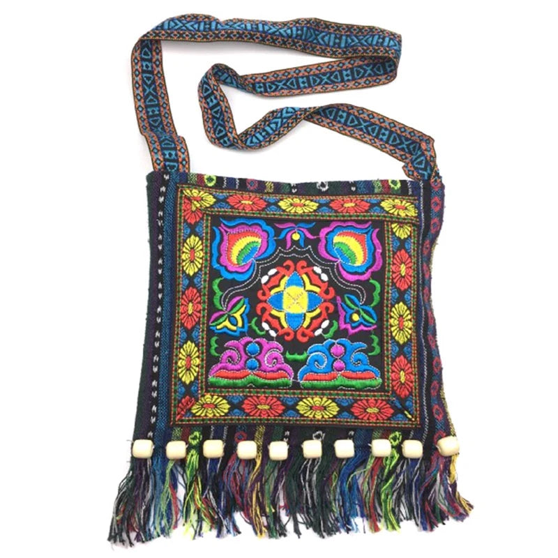 Vintage Hmong Tribal Shoulder Bag Embroidery Tapestry Tote Messenger