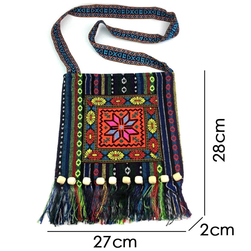 Vintage Hmong Tribal Shoulder Bag Embroidery Tapestry Tote Messenger