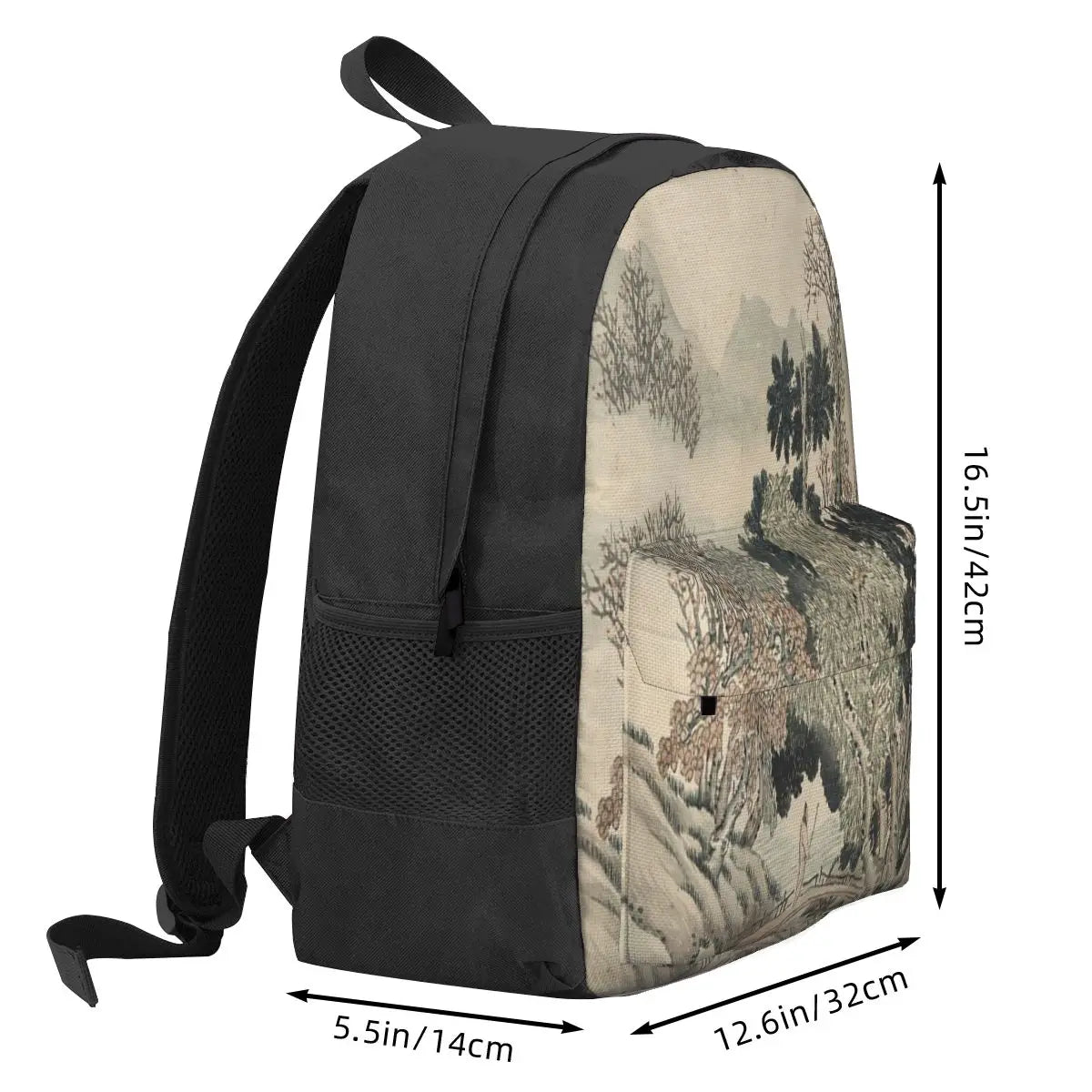 Vintage Japanese Landscape Painting Backpacks Men's Backpacks Bags For Women
