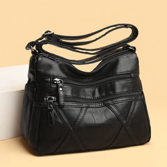 Vintage Soft PU Leather Women Shoulder Bag - Crossbody Bags