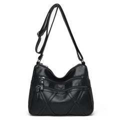 Vintage Soft PU Leather Women Shoulder Bag - Crossbody Bags