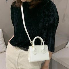 Vintage PU Leather Shoulder Bags Small Square Handbags