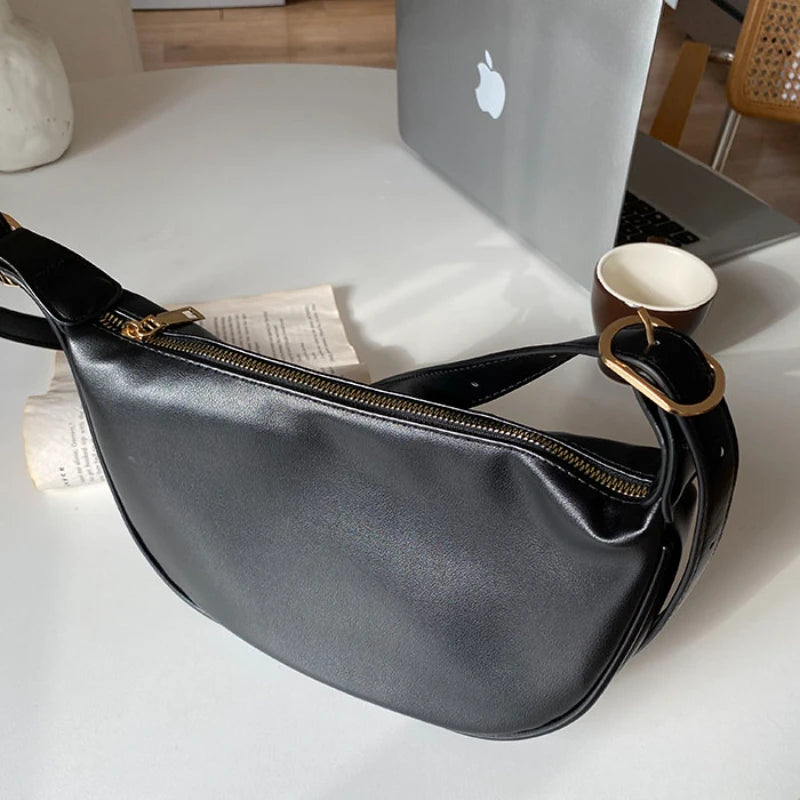 Vintage Ladies Solid Messenger Bag Crossbody Shoulder Bag