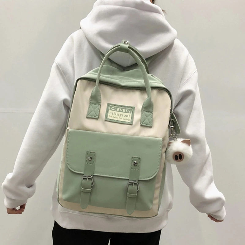 Vintage Laptop Backpack Unisex College Bag Large Capacity Stylish Rucksack