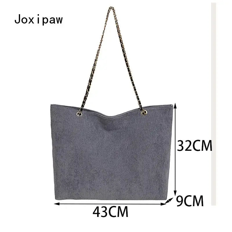 Vintage Large Capacity Nylon Shoulder Bag for Women Tote Bag