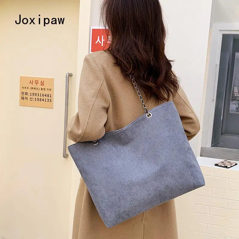 Vintage Large Capacity Nylon Shoulder Bag for Women Tote Bag
