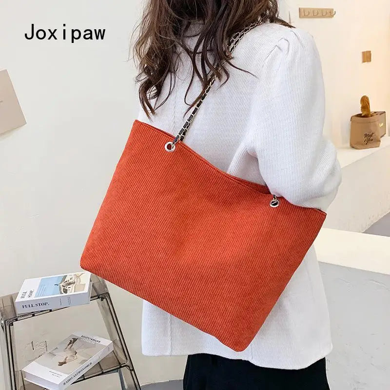 Vintage Large Capacity Nylon Shoulder Bag for Women Tote Bag