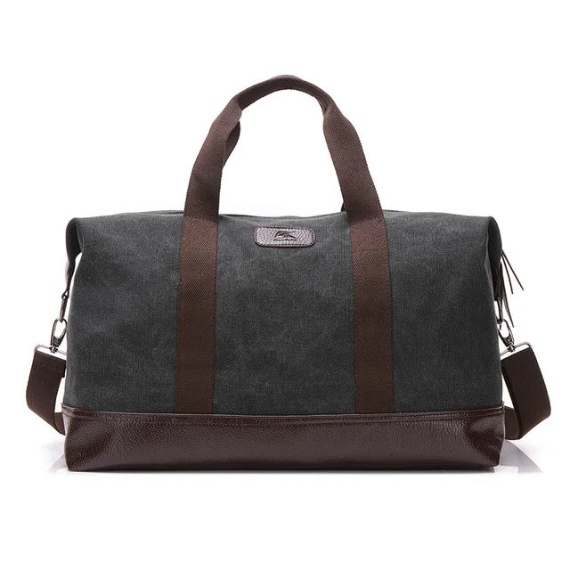 Vintage Men Large Capacity Travel Bag Canvas Weekend Duffel Handbag PT1234