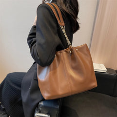 Vintage PU Leather Shoulder Bag for Women Handbags Purses Tote Bags