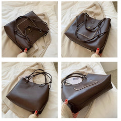 Vintage Large Women Shoulder Messenger Bags Soft Leather Casual Shopper Bag Fema