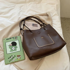 Vintage Large Women Shoulder Messenger Bags Soft Leather Casual Shopper Bag Fema