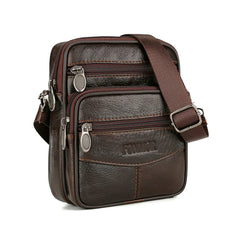 Vintage Leather Crossbody Bag for Men
