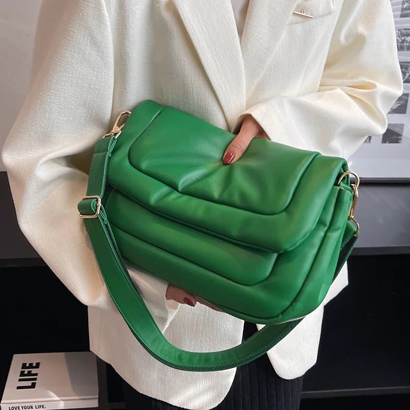 Vintage Leather Crossbody Bags For Women Spring Shoulder Handbags