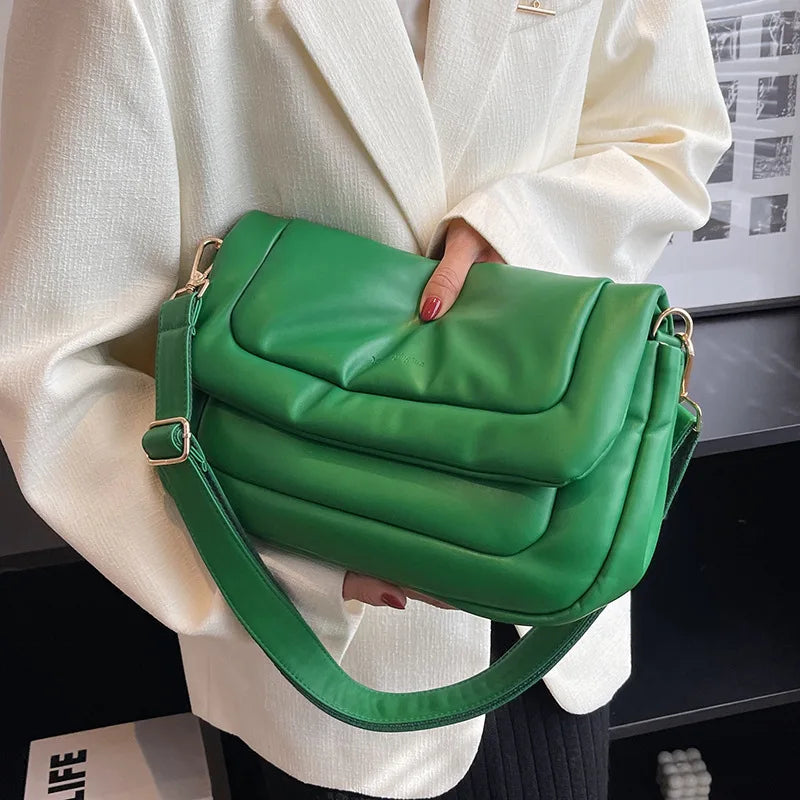 Vintage Leather Crossbody Bags For Women Spring Shoulder Handbags