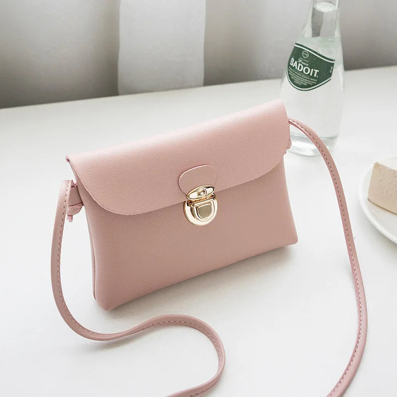 Vintage Leather Handbags Women Phone Bag Ladies Party Purse Famous Crossbody Sho
