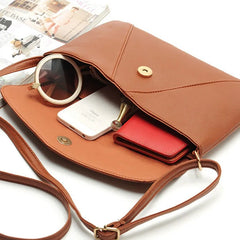 Vintage Leather Clutch Bag Crossbody Enveloped Small Shoulder Bags