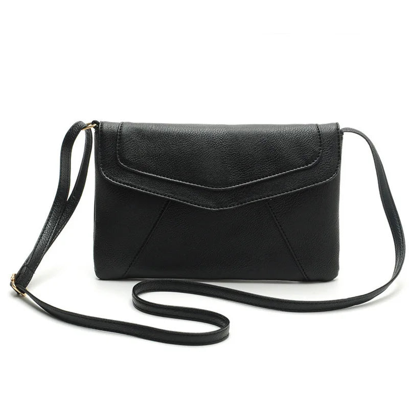 Vintage Leather Clutch Bag Crossbody Enveloped Small Shoulder Bags