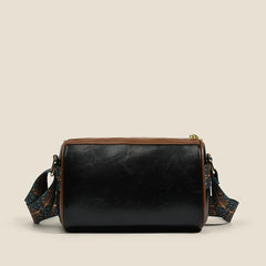 Vintage Leather Shoulder Bag Women Panelled Purses Handbags Crossbody Bag
