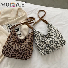 Vintage Leopard Shoulder Underarm Bag Women Large Casual All-match