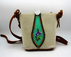 Vintage Linon Hmong Tribal Ethnic Boho Shoulder Bag St-021