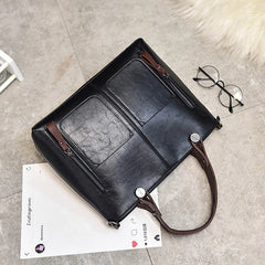 Vintage Leather Totes Bag Women Handbag Messenger Clutch Winter Bolsa