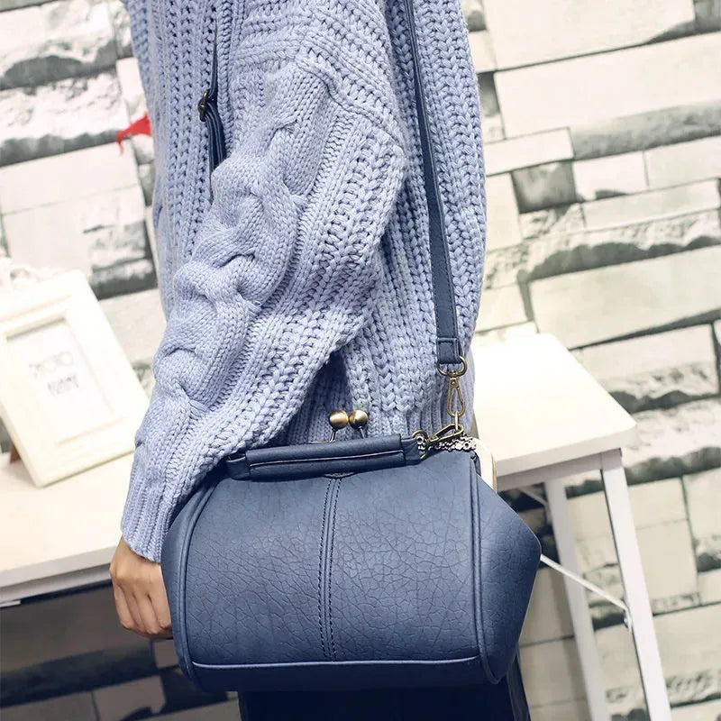 Vintage Women's Shoulder Bags Retro PU Leather Crossbody Tote Handbag