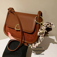 Vintage Matte Leather Underarm Crossbody Shoulder Bags for Women