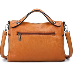 Vintage Matte Leather Handbag Women High Shoulder Crossbody Bags