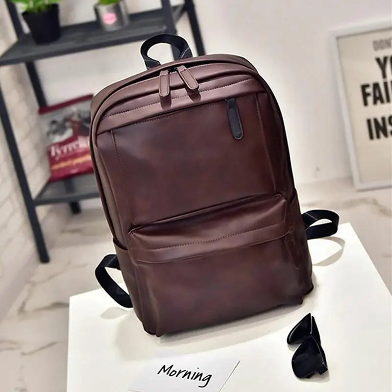 Vintage Leather Backpack Laptop Satchel Travel School Bag Rucksack