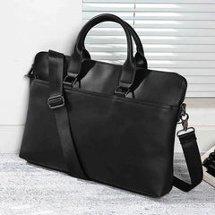 Vintage Men's Briefcase Laptop Handbag Business Tote Waterproof Leather Bag