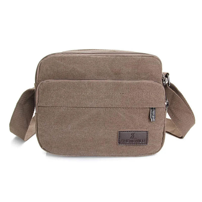 Vintage Canvas Messenger Bag Men Casual Travel Shoulder Bag