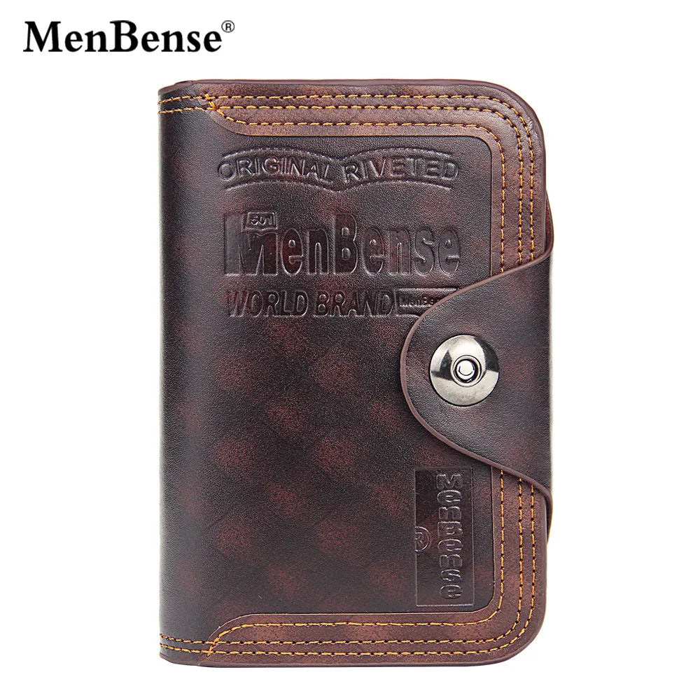 Men's Wallet Three Fold Natural Leather Purse