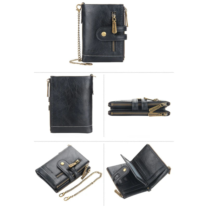 Vintage Men's Wallet PU Leather Short Male Wallet Multi-card Male Purse