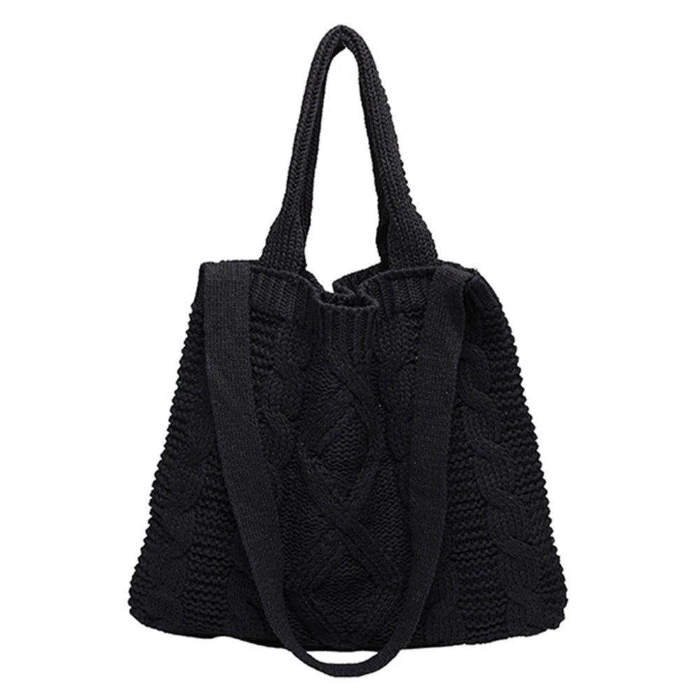 Vintage Messenger Bags Large Capacity Knitted Crossbody Handbags