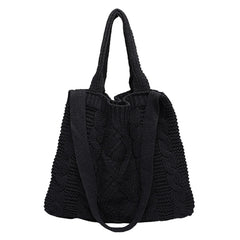 Vintage Knitted Messenger Bag Large Capacity Crossbody Handbag