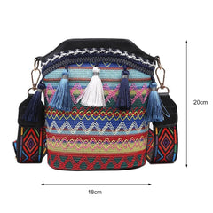 Vintage National Tassel Ethnic Handwoven Bag