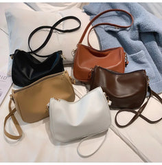 Vintage Women Shoulder Bag Solid Underarm Bags Leisure Ladies Crossbody Bags